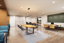 2-Story clubroom with additional seating and entertainment 